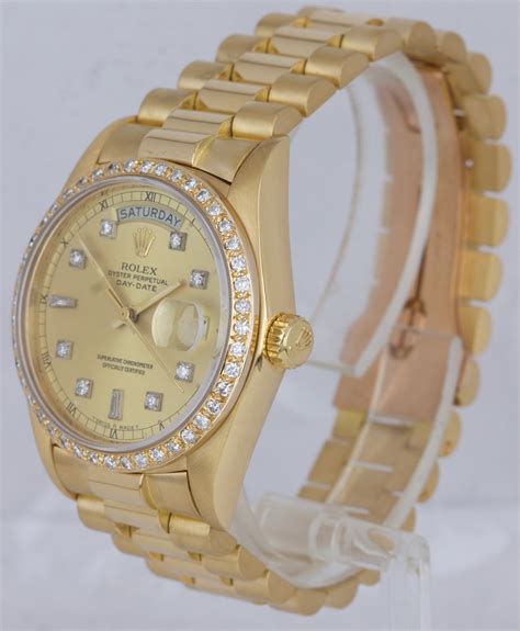 rolex gold day date watch|rolex gold day date 36mm.